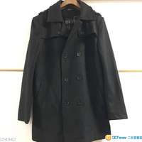 Zara wool pea coat with fleece lining 絨褸 大衣 中褸