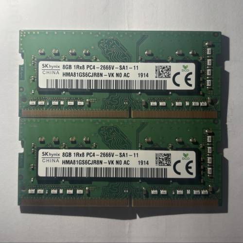 SK Hynix 8GB DDR4 2666MHz Notebook RAM SODIMM 一對兩條 記憶體內存