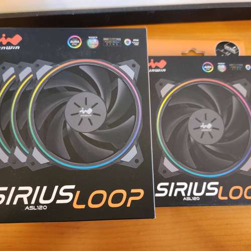 全新INWIN inwin sirius loop ASL120 ARGB 12CM風扇(3+1共4把)