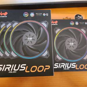 全新INWIN inwin sirius loop ASL120 ARGB 12CM風扇(3+1共4把)