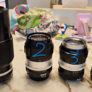 放兩支原廠NIKON 135MMmm銀咀 Q及QC手動對焦定焦鏡共=$1000