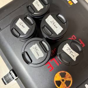 Samyang Rokinon 35mm T1.5 + 24mm, 50mm, 85mm. EF Mount set.