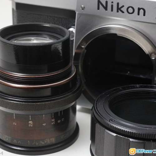 Kinoptik Foyer Apochromat 75/2.0 (保留原型改 Nikon) 35mm大電影用 (罕有早期白鏡)