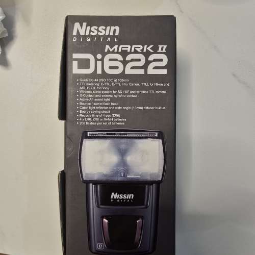 Nissin di622 mark 2 canon 閃光燈