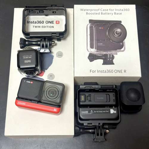 Insta 360 one R 雙鏡套裝 加充電器潛水殼