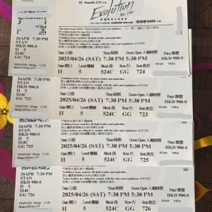 謝霆鋒演唱會 26/4 四張$980 非視阻