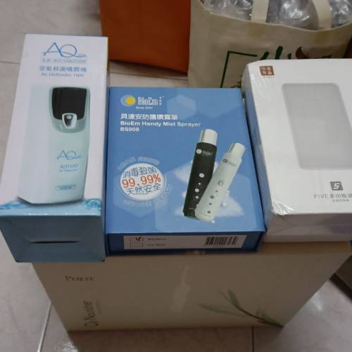 圖中所有全新消毒用品，只售$150