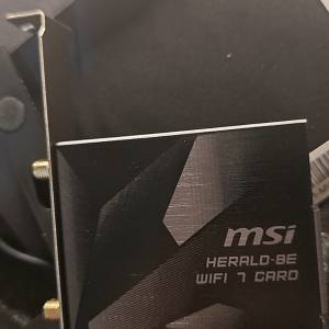 微星MSI HERALD-BE WiFi 7 MAX 无线网卡 6gHz 320MHz 4096-QAM