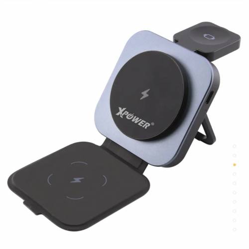 X Power WLM11 全球最薄全港首款QI2 3合1 MagSafe 21W無線充電座