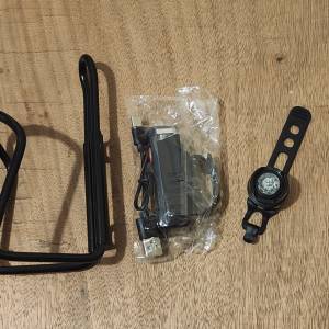 全新單車前燈+后燈+水壺架