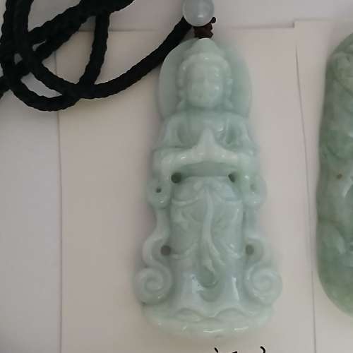 翡翠A玉觀音吊墜 清貨出售，單一個 500元，兩個起八折,一手四個七折。no.D27.4.25