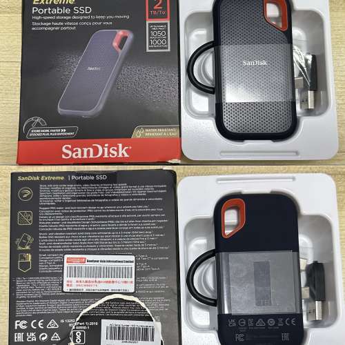 99%新 行貨 SanDisk Extreme Portable SSD 2TB