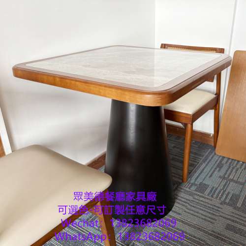 法式餐廳食肆細枱,料理店餐枱訂造,防火膠板飯臺,自助餐廳桌子,仿大理石餐檯訂製,料...