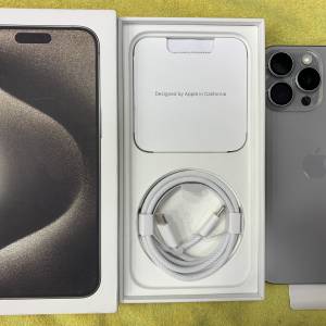 99%New iPhone 15 Pro Max 512GB 原色 電池效能100% 香港行貨 全套有盒有配件 自用...