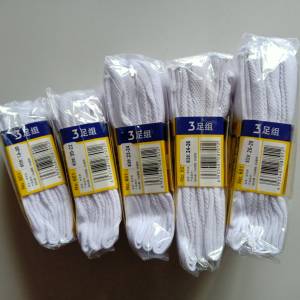 上學 棉 (4個size)白襪 > 特惠價 $4/對  x  6對以上