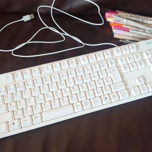 全新日本USB純白鍵盤 購自日本 字體非常可愛 Japanese Keyboard white hiragana USB