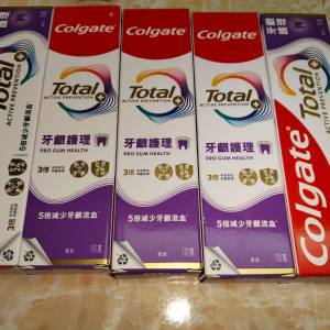 最新高露潔多功能牙膏，$100／5支，買满十支送一套牙刷。全部新貨，有效期至2028年