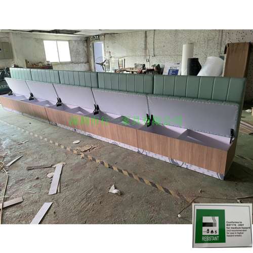 内地厂家订造储物卡位梳化，餐厅转角卡位，志达行防火梳化卡位