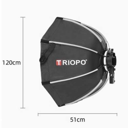 少用新淨 TRIOPO KX120cm 八角柔光箱 快拆 帶網柵格 可直接安裝在閃燈支架上