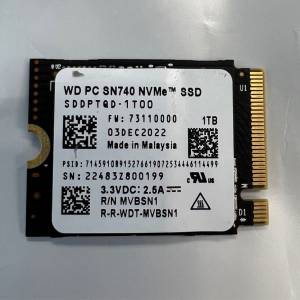 WD SN740 1TB 2230 M.2 NVME 可Steam Deck 使用