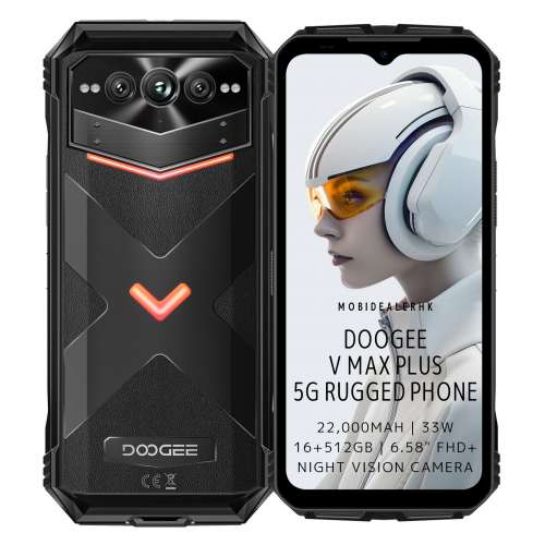 全新(New) • Doogee V Max Plus 5G 三防手機《6.58" FHD+, 16+512Gb, 32+200/20/1...