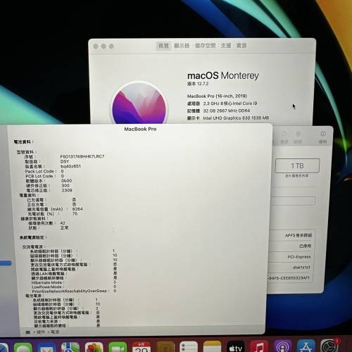 i9八核晶片 32G+1TB macbook pro 16吋 2019 A2141 TouchBar蘋果手提電腦深空灰Spac...
