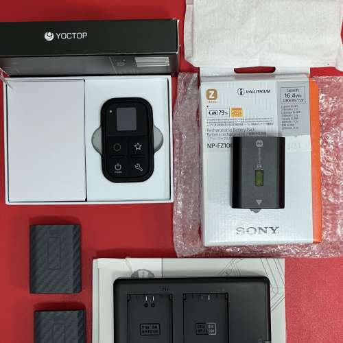 全新原厰 Sony NP-FZ100 電池、副厰 Sony 相機遙控器及其他配件