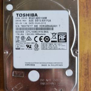 靚盘Toshiba 1TB 2.5寸HDD