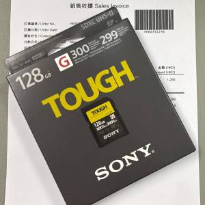 Sony SF-G Series Tough UHS-II SDXC 記憶卡 128GB [R:300 W:299]