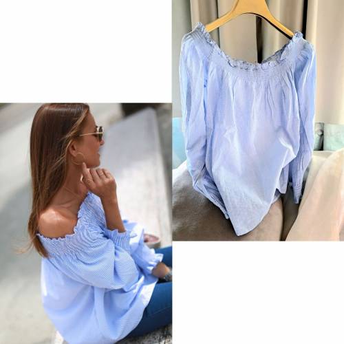 春夏！2著👍美國 直間上衣 off shoulder 一字領 恤衫 Top blouses直間上衣
