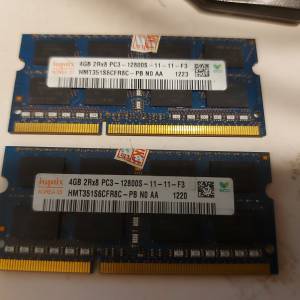 notebook Hynix DDR3 1600Mhz ram 4GB x 2PCS