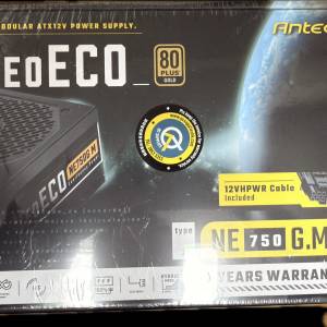 全新 ANTEC NEO ECO NE750 GM 80PLUS GOLD FULL MODULAR ATX POWER SUPPLY