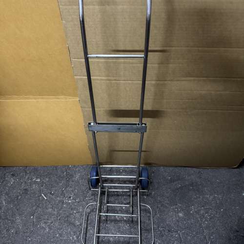 實心不鏽鋼枝搬運手拉車，可接埋載貨盤，打開100 x 38 x 32 cm，高x深x寬，九成新...