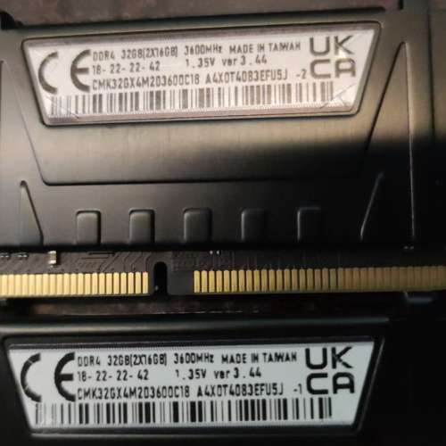 Corsair DDR4 3600 U-DIMM 16GBx2 共32GB Desktop Ram