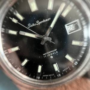 vintage seiko sportsman handwinding 36mm 力架