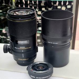 SIGMA 150MM F2.8 APO MACRO DG HSM +SIGMA APO TELE CONVERTER 1.4X NIKON MOUNT