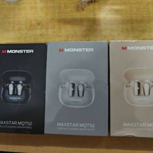 全新未開封 Monster Maxstar MQT52 Bluetooth v5.4 Earphone 真無線 藍牙耳機 黑色 ...