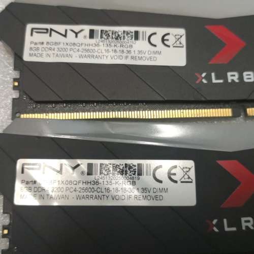 PNY XLR8 Gaming RGB DDR4 3200 16GB (8GB x2) Desktop Memory