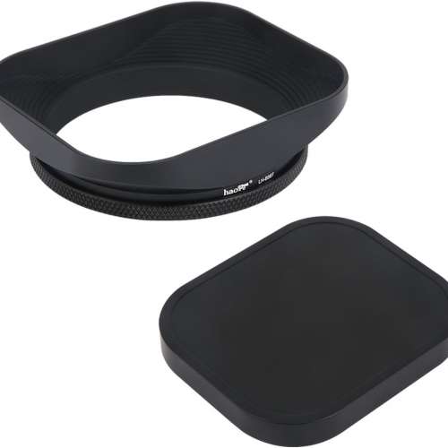 Haoge LH-B58T 58mm Square Metal Screw-in Mount Lens Hood With Cap 專用方形遮光罩