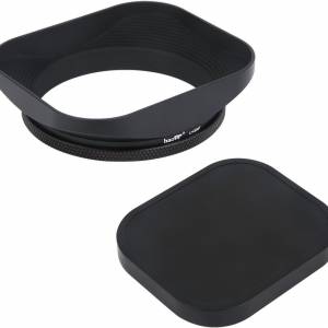 Haoge LH-B58T 58mm Square Metal Screw-in Mount Lens Hood With Cap 專用方形遮光罩
