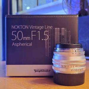 Voigtlander Vintage Line 50mm F1.5 Asph. II MC Silver M Mount