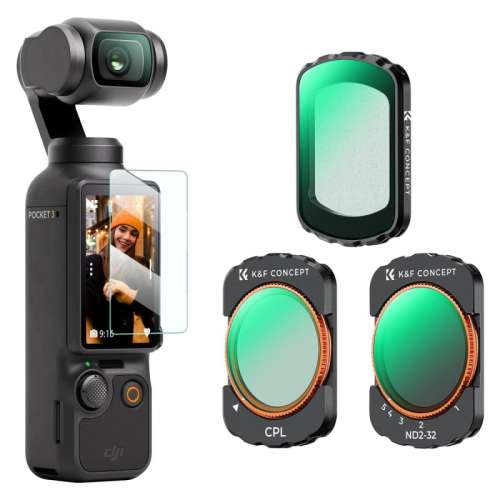 K&F Concept Magnetic CPL + Black Mist 1/4 + VND(1 to 5 stops) Filter Set For DJI