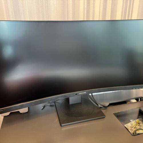 飛利浦34寸曲面100hz電腦螢幕type C帶鏡頭1500R