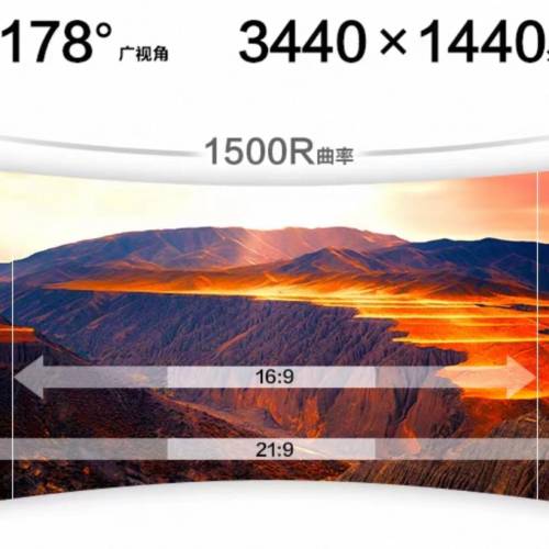 飛利浦34寸曲面100hz電腦螢幕type C帶鏡頭1500R