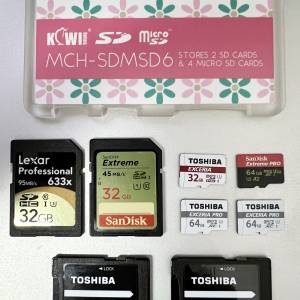 6張SD/Micro SDCard 32/64gb