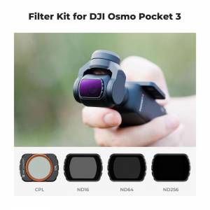 K&F Concept Magnetic CPL + ND16+ ND64 + ND256 For DJI Osmo Pocket 3 偏光、減光...