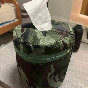 軍綠色迷彩手工廁紙筒（防水布料）