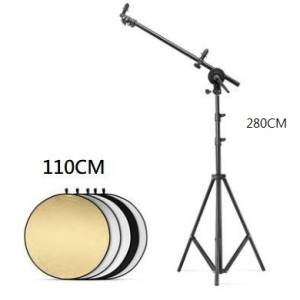 Studio Video Reflector Holder Arm With 110cm Light Reflector 反光板支夾與燈架套...