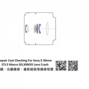 Repair Cost Checking For Sony E 30mm f/3.5 Macro SEL30M35 Lens Cleaning