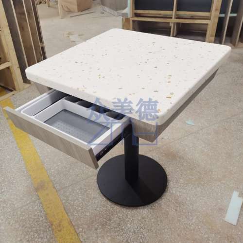 水磨石餐枱，茶餐廳大理石餐桌，餐廳傢私工廠